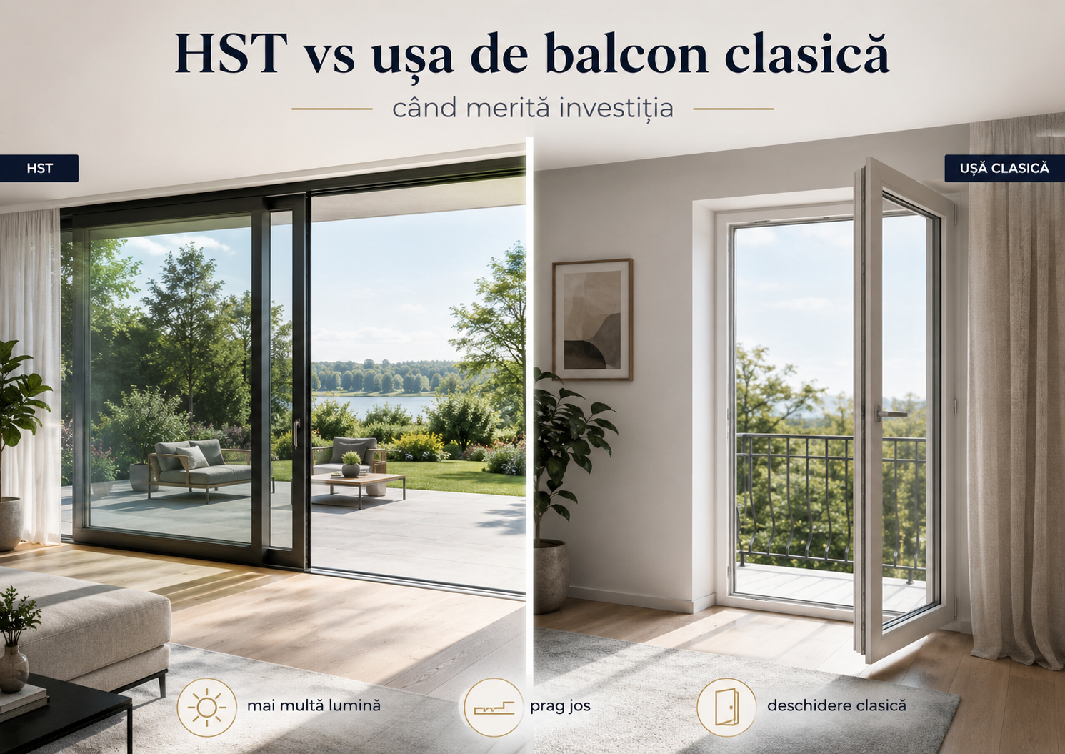 Portes coulissantes ascensives (HST) vs portes de balcon classiques : quand cela vaut l’investissement